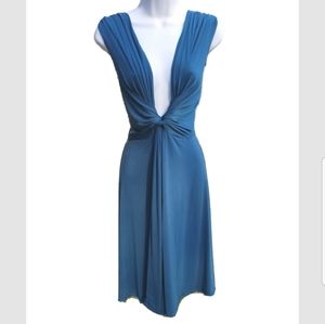 Venus Sleeveless Low Cut Blue Dress Size L